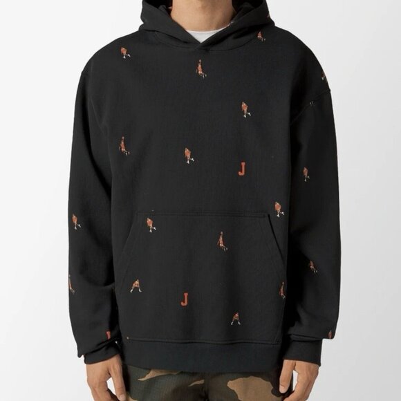 Jordan Other - New JORDAN Mens Essentials Holiday AOP Black Hoodie Sweatshirt Size XL